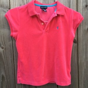 Ralph Lauren Girls Polo Pink Size XL 80% Cotton